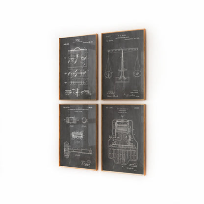 Courtroom Set Of 4 Patent Prints - Magic Posters