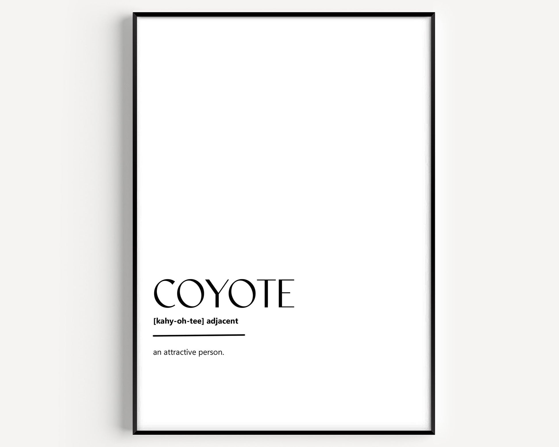 Coyote Definition Print - Magic Posters