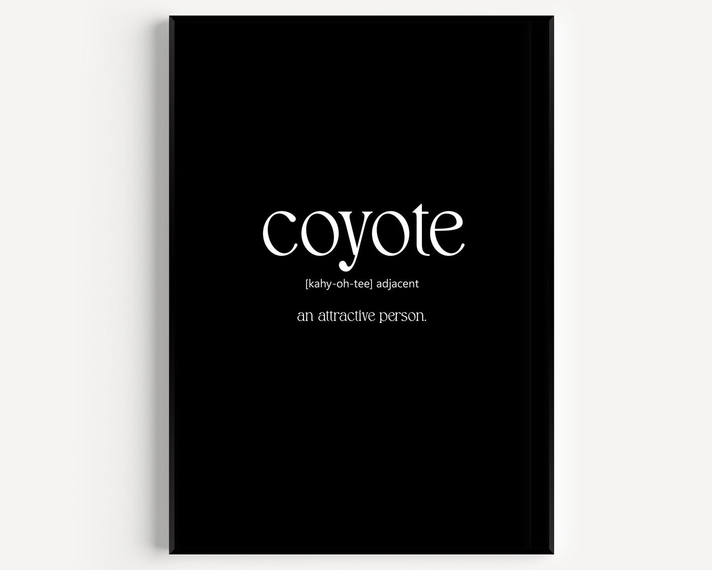 Coyote Definition Print - Magic Posters