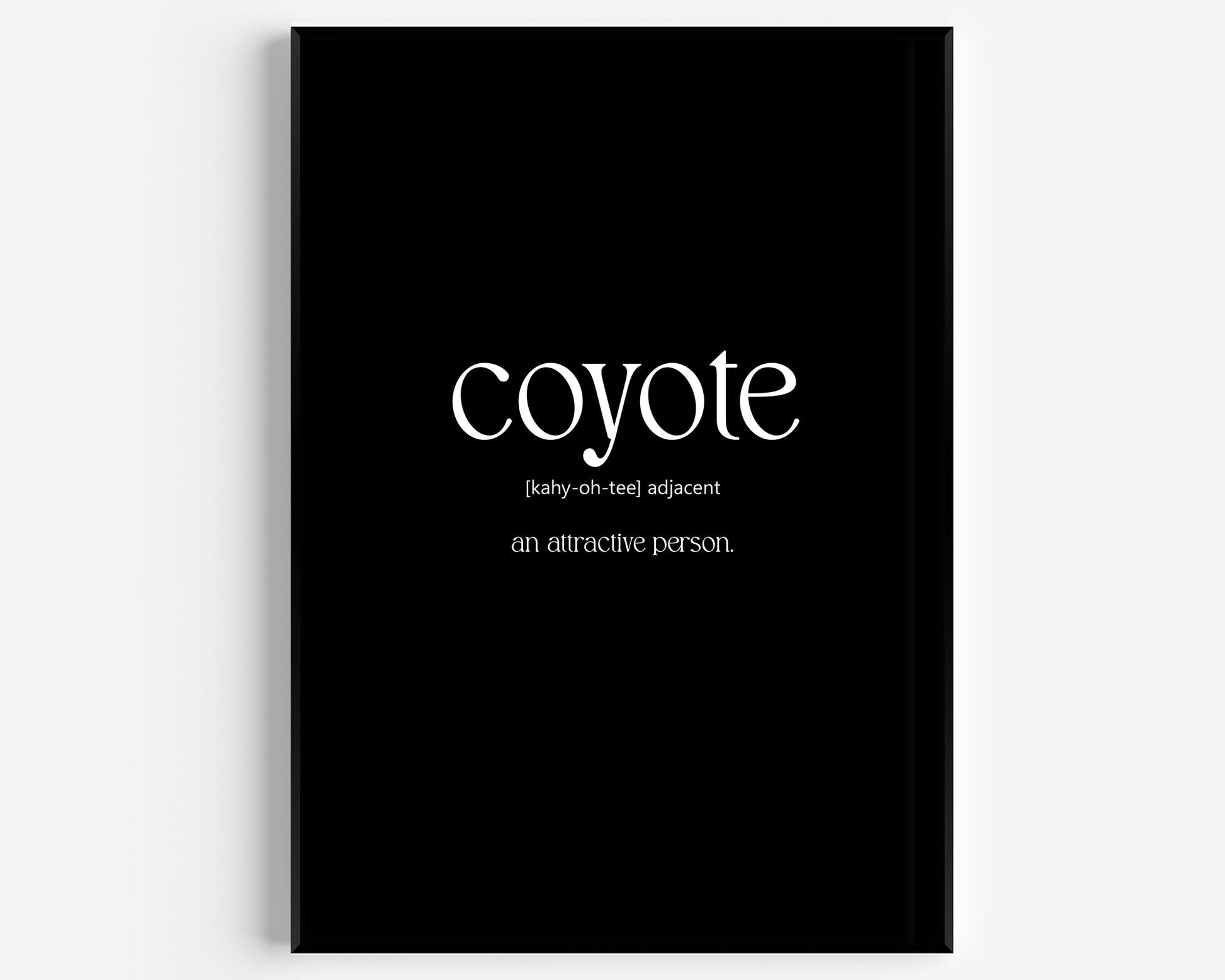 Coyote Definition Print - Magic Posters