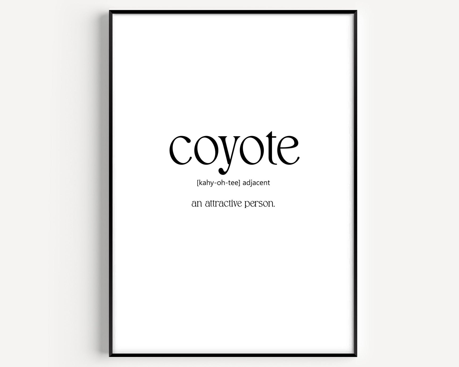 Coyote Definition Print - Magic Posters