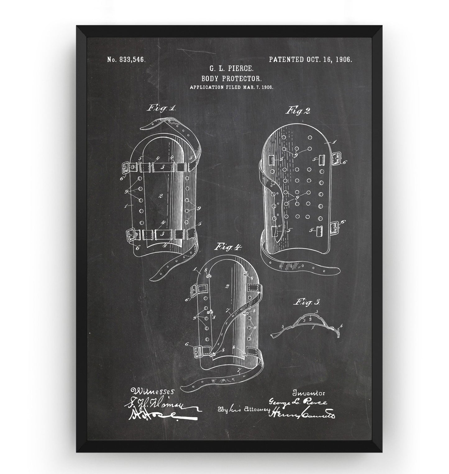 Cricket Leg Pads 1906 Patent Print - Magic Posters