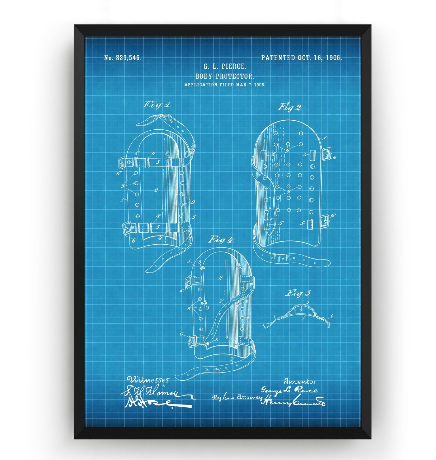 Cricket Leg Pads 1906 Patent Print - Magic Posters