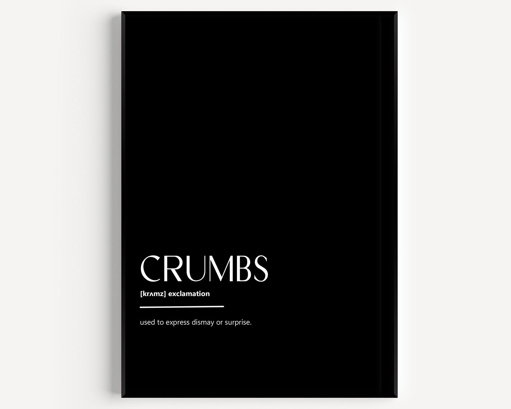 Crumbs Definition Print - Magic Posters