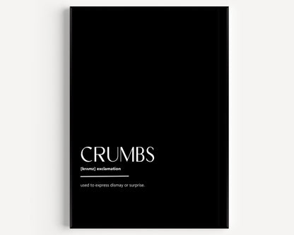 Crumbs Definition Print - Magic Posters