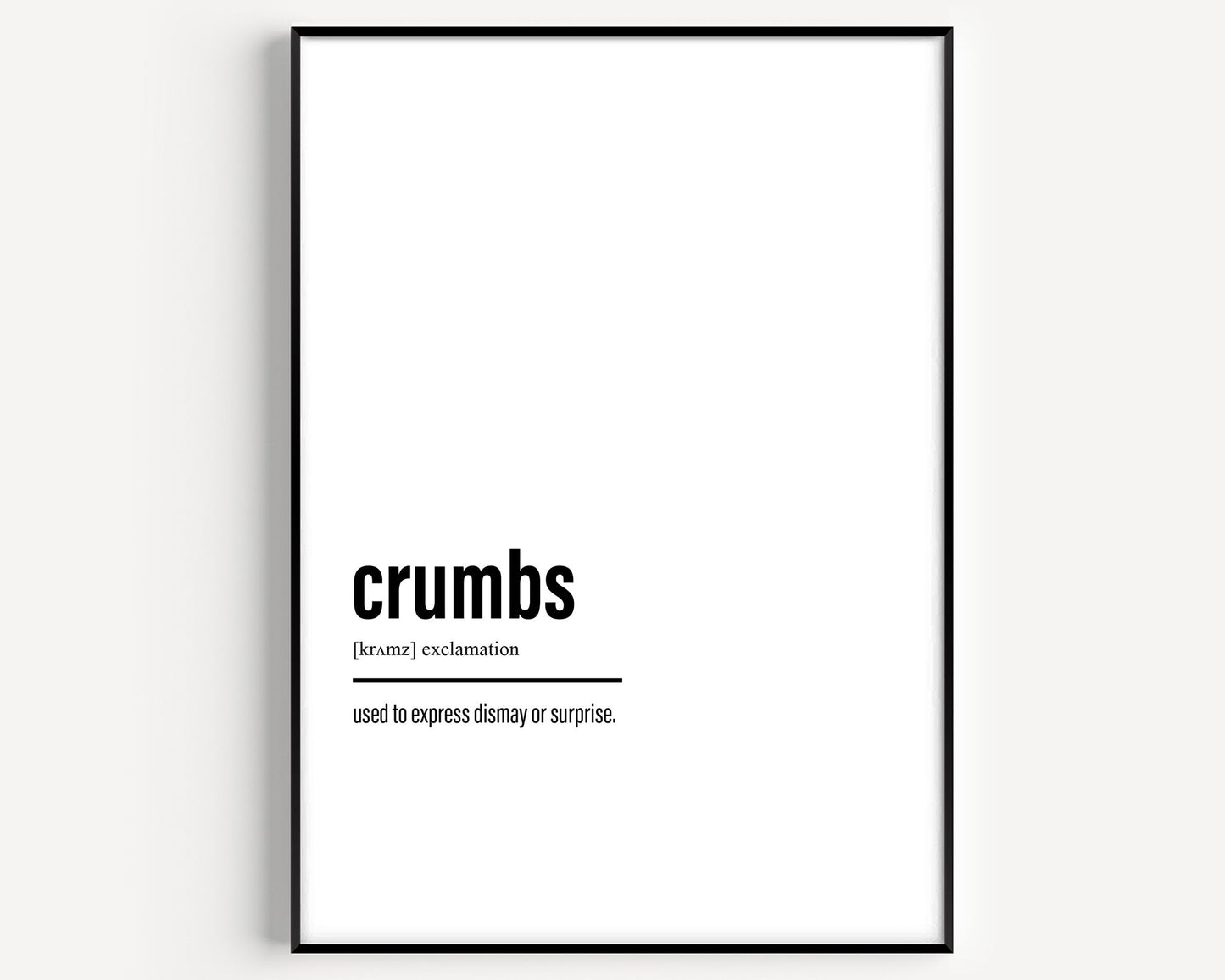 Crumbs Definition Print - Magic Posters