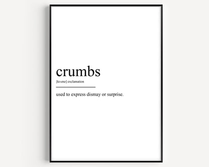 Crumbs Definition Print - Magic Posters