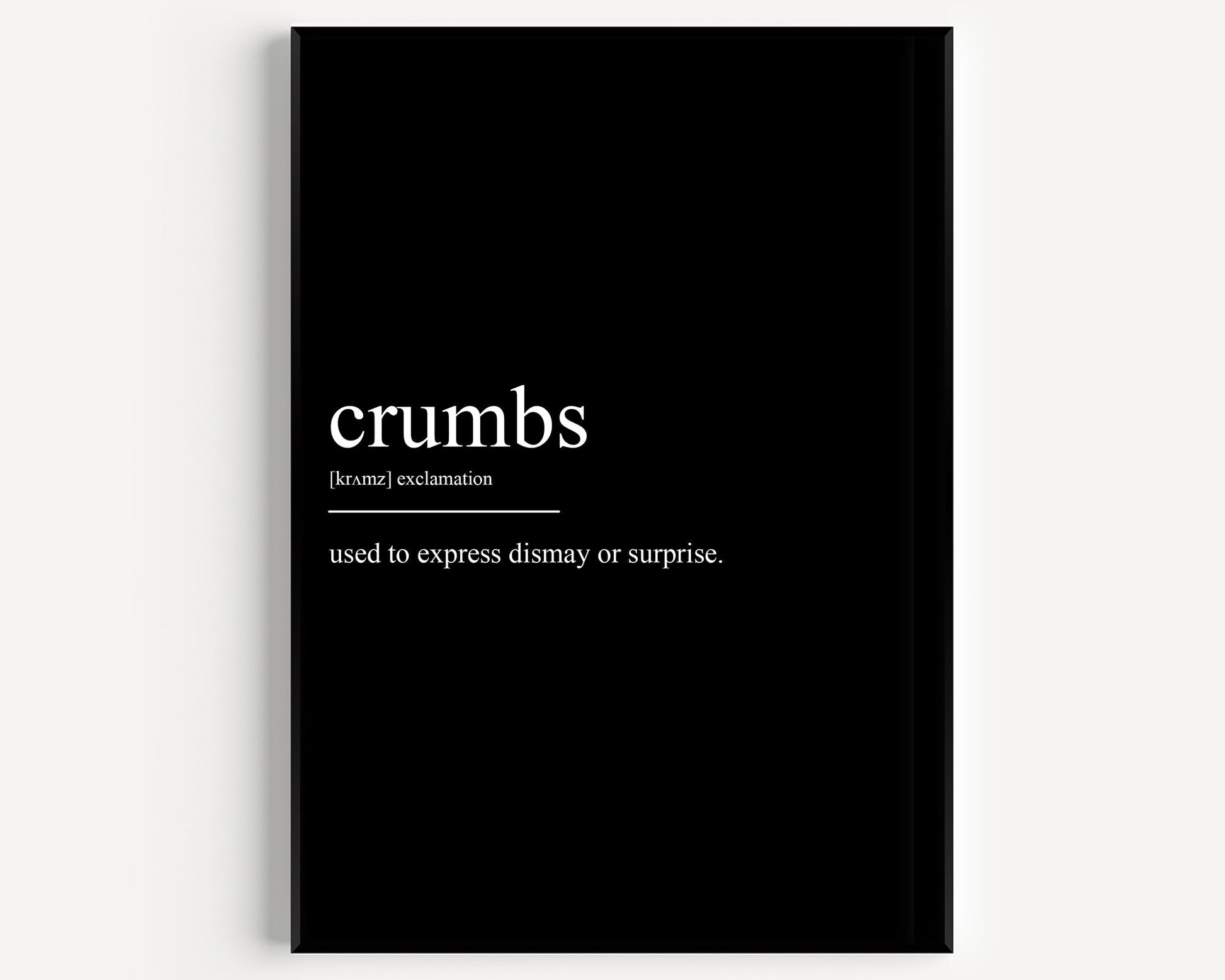 Crumbs Definition Print - Magic Posters