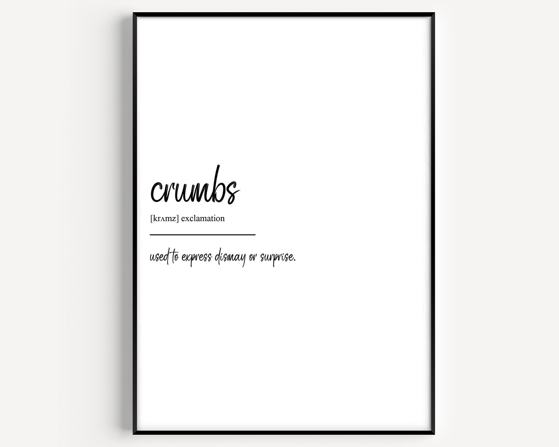 Crumbs Definition Print - Magic Posters