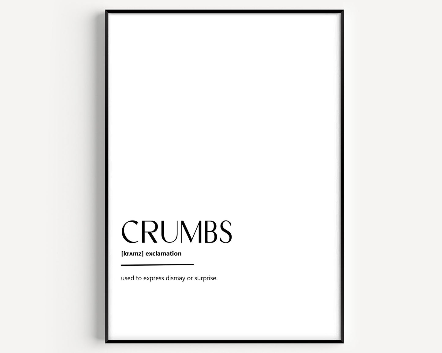 Crumbs Definition Print - Magic Posters