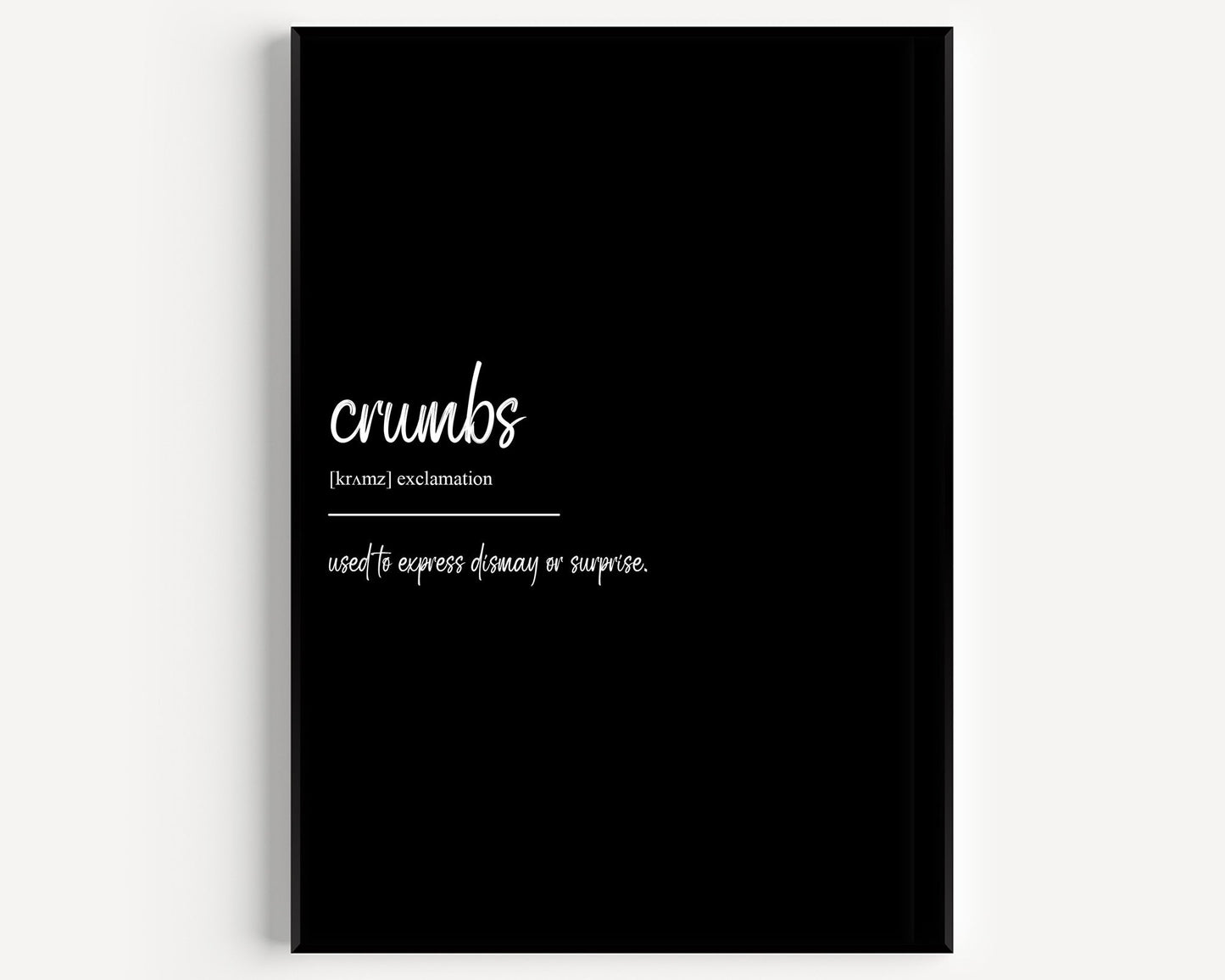 Crumbs Definition Print - Magic Posters