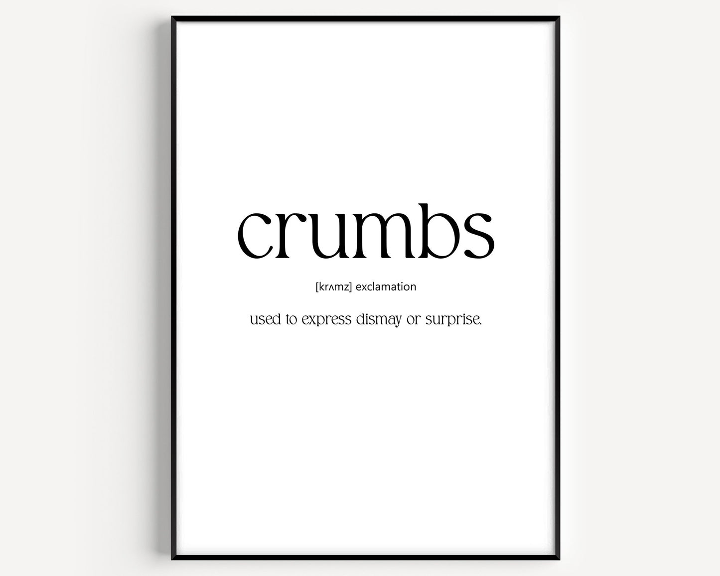 Crumbs Definition Print - Magic Posters