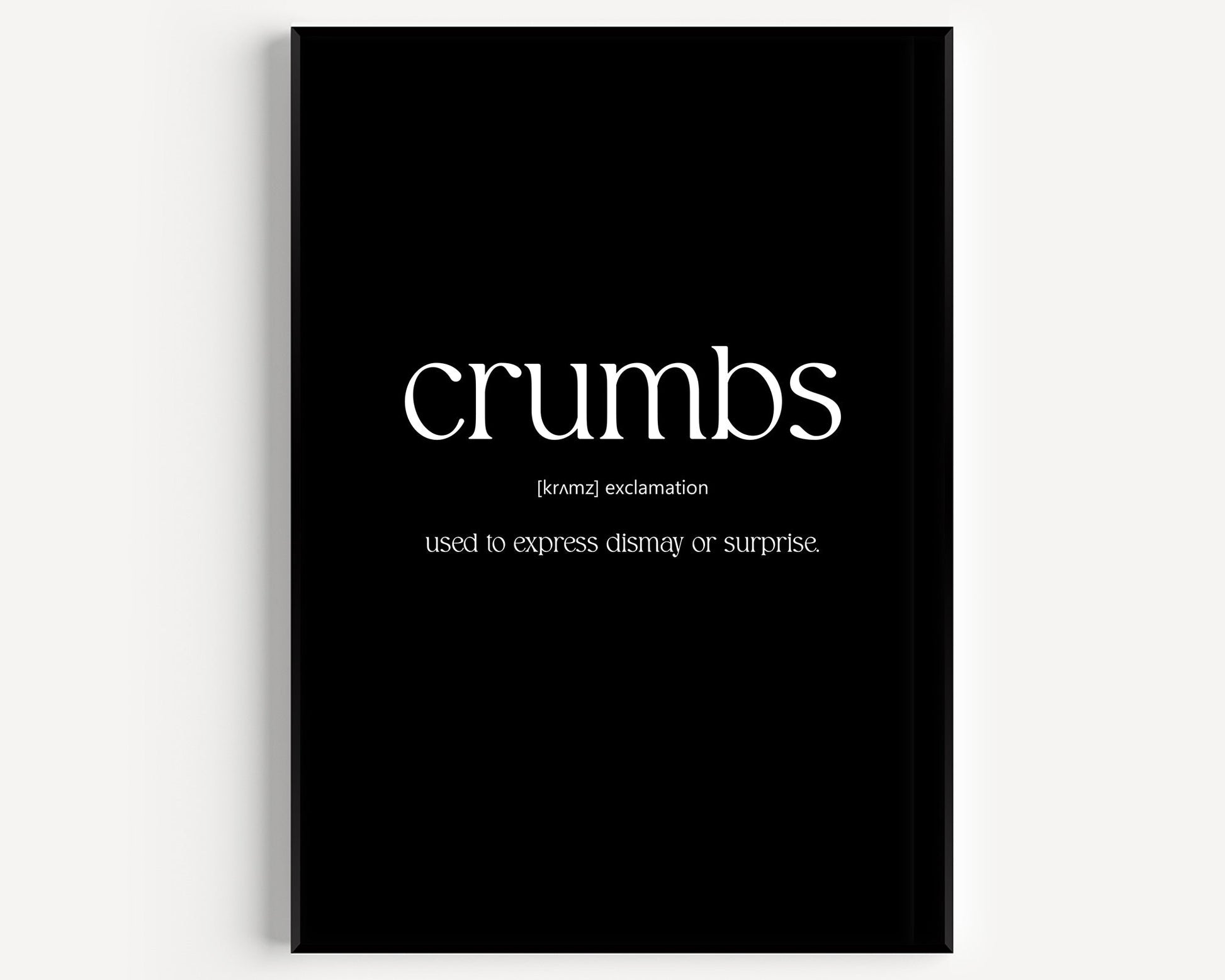 Crumbs Definition Print - Magic Posters