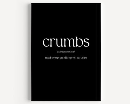 Crumbs Definition Print - Magic Posters