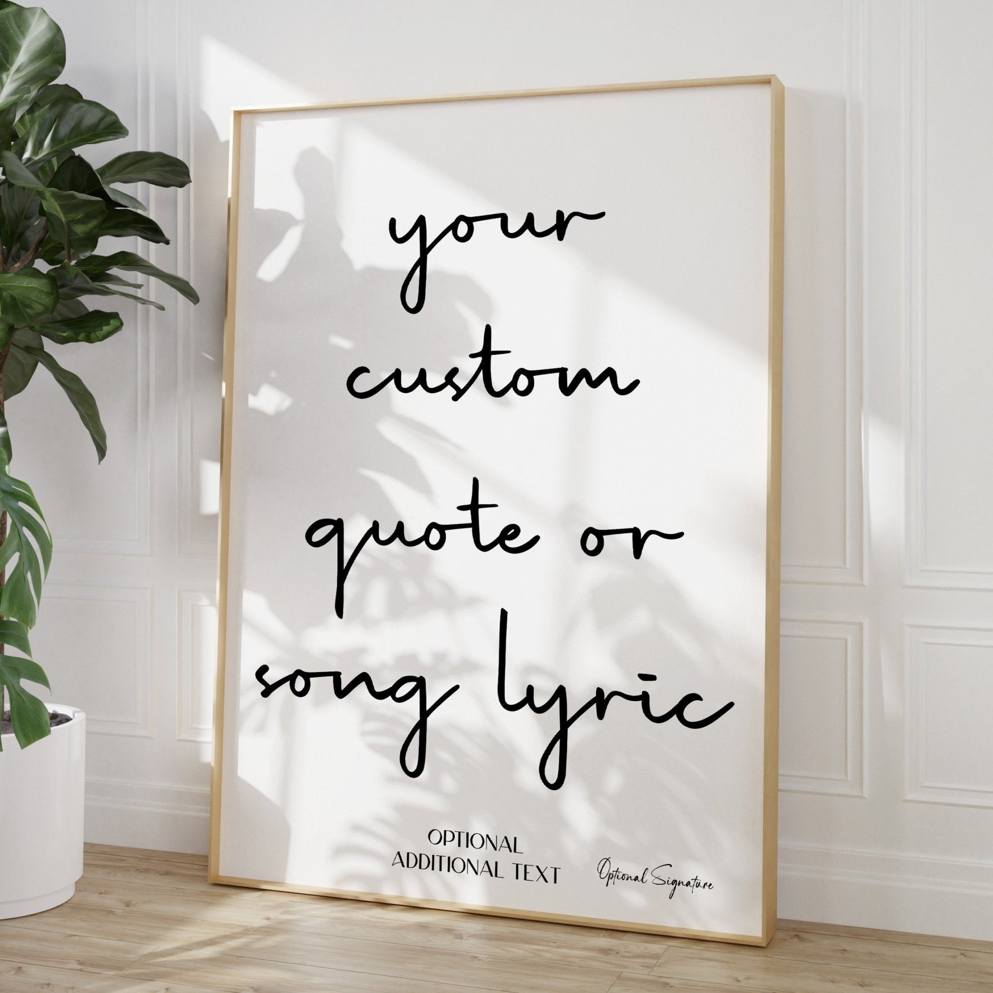 Custom Quote Or Song Lyric Print - Magic Posters