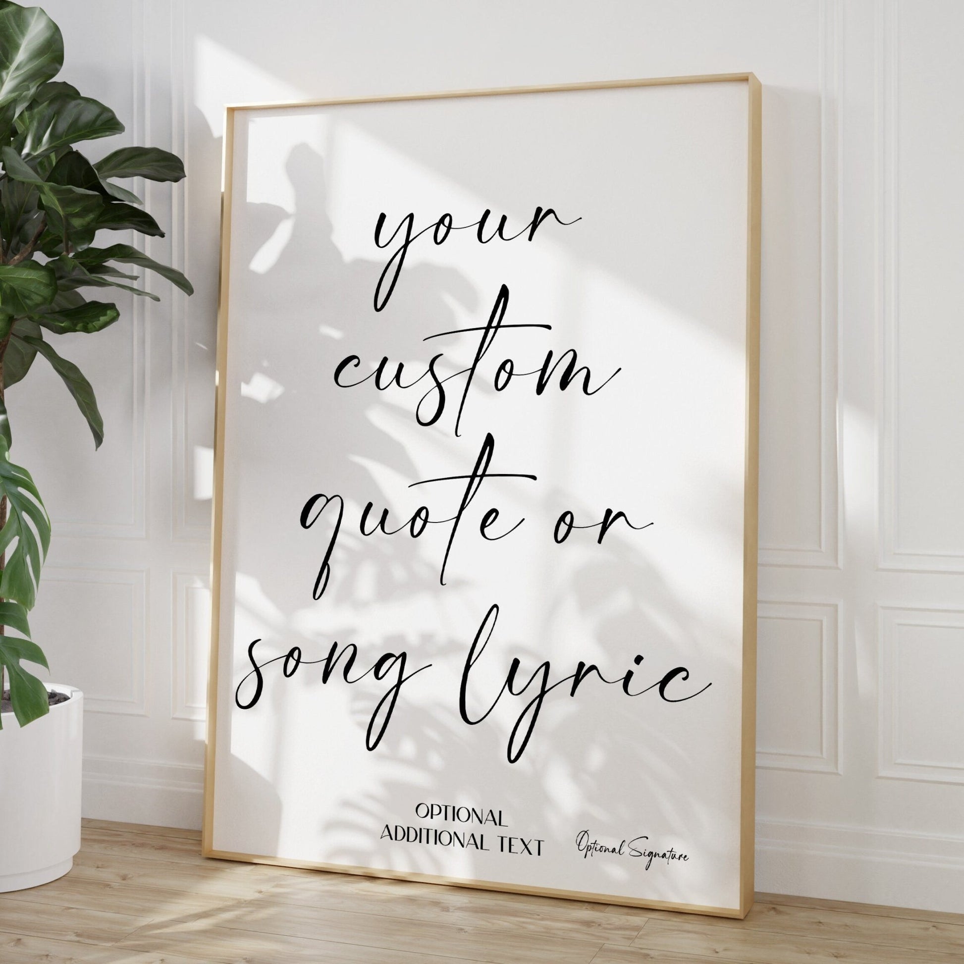 Custom Quote Or Song Lyric Print - Magic Posters