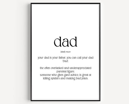 Dad Definition Print - Magic Posters