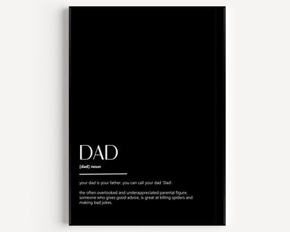 Dad Definition Print - Magic Posters