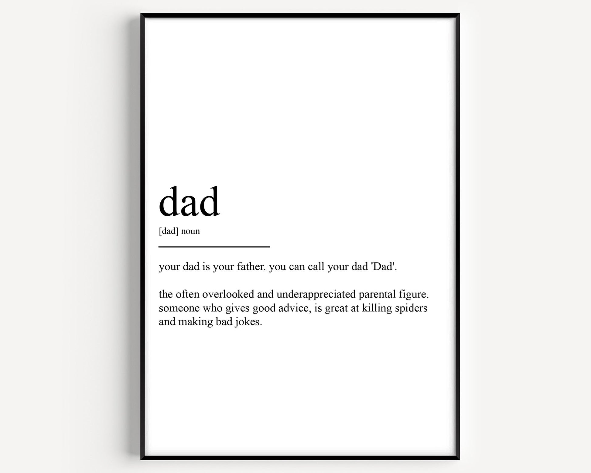 Dad Definition Print - Magic Posters