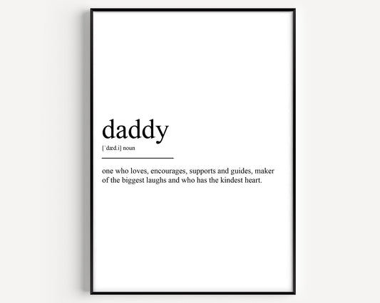 Daddy Definition Print - Magic Posters