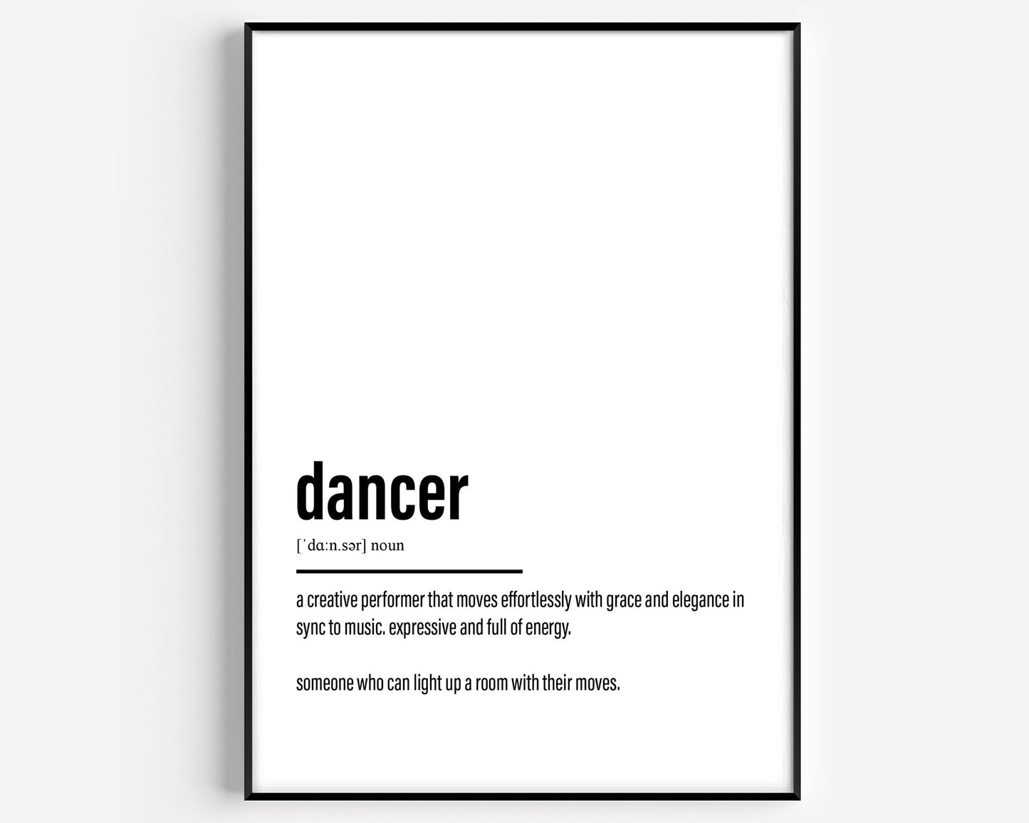 Dancer Definition Print - Magic Posters