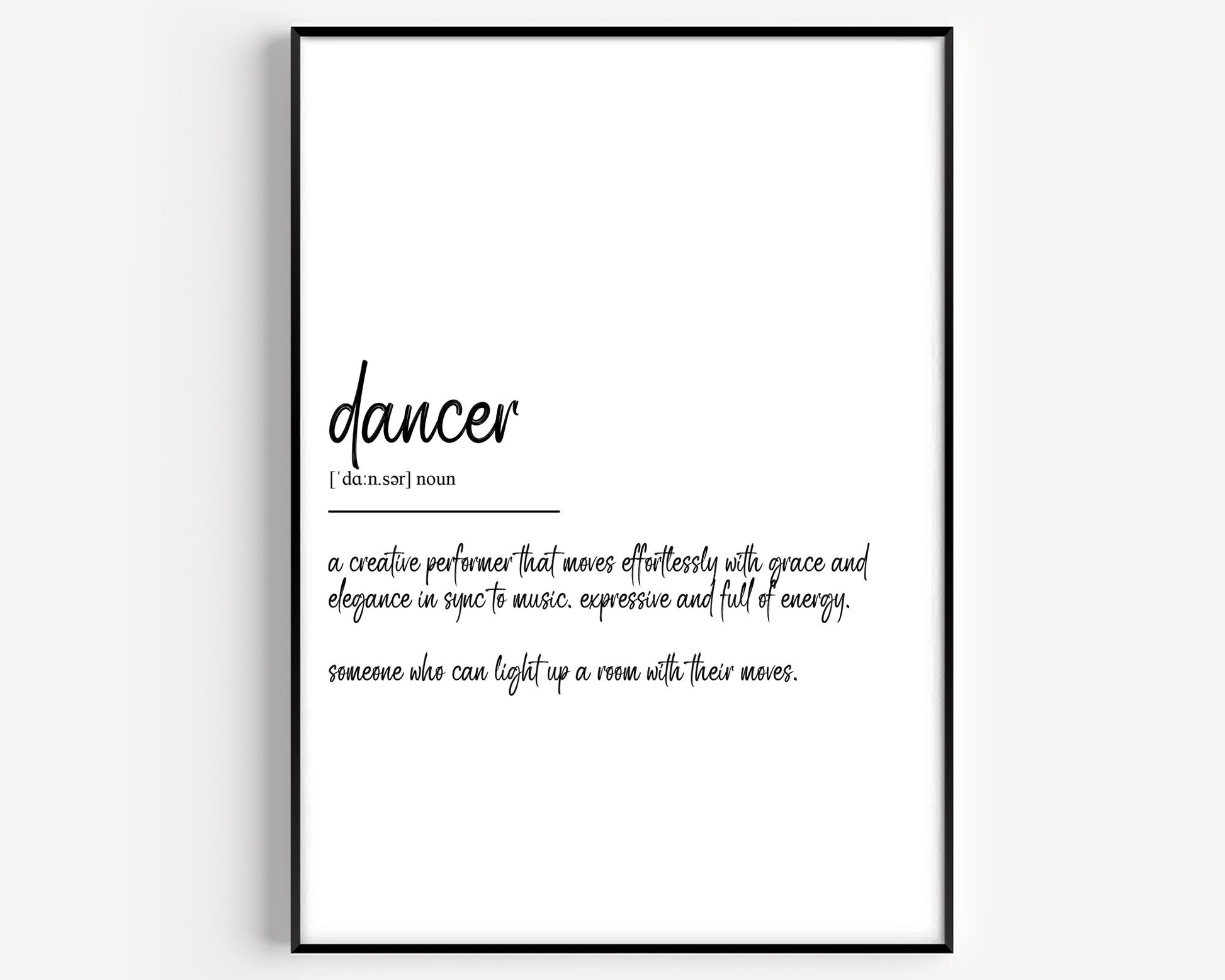 Dancer Definition Print - Magic Posters