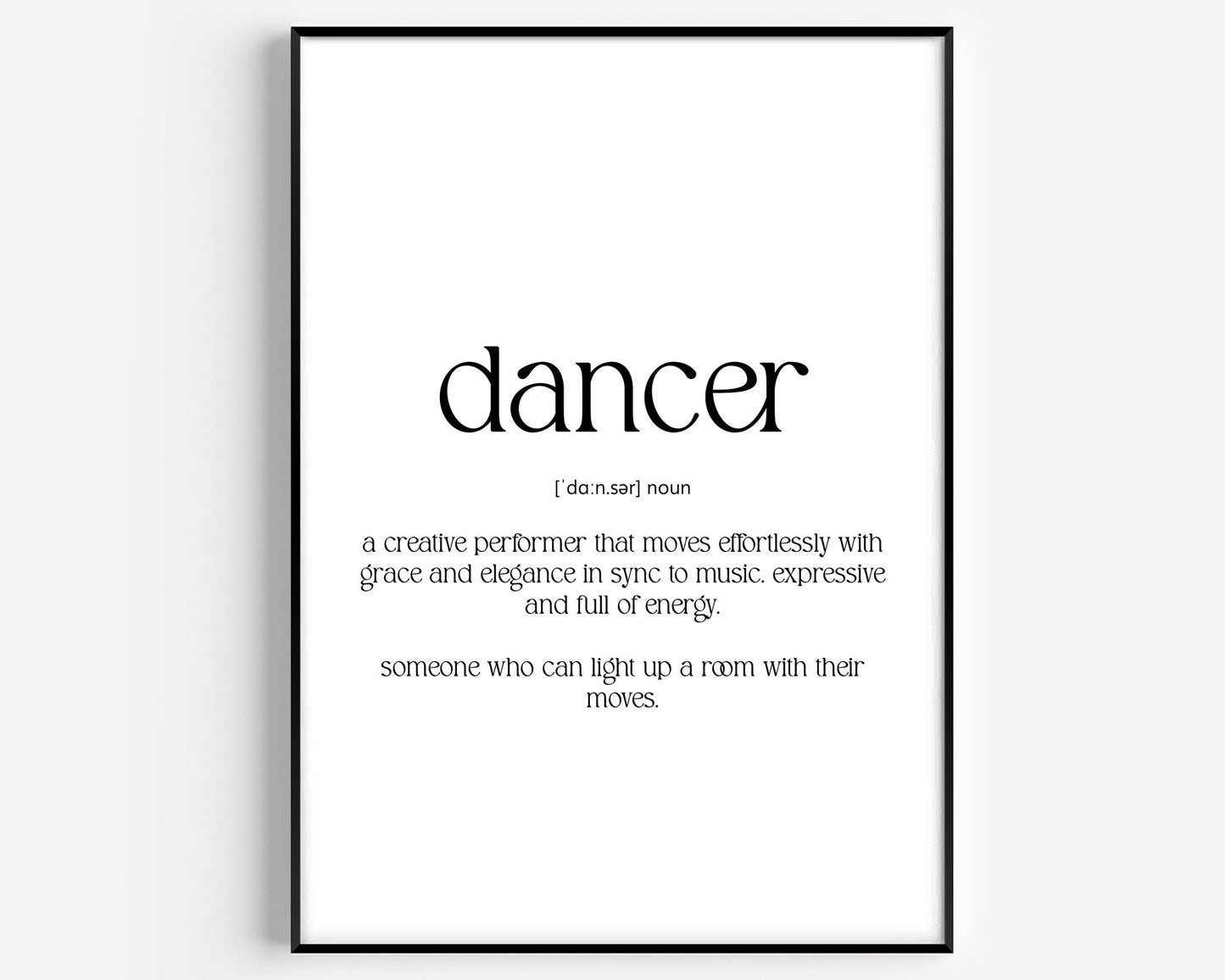 Dancer Definition Print - Magic Posters