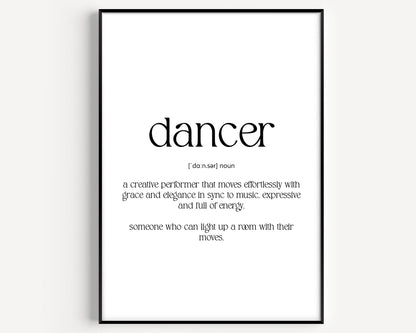 Dancer Definition Print - Magic Posters