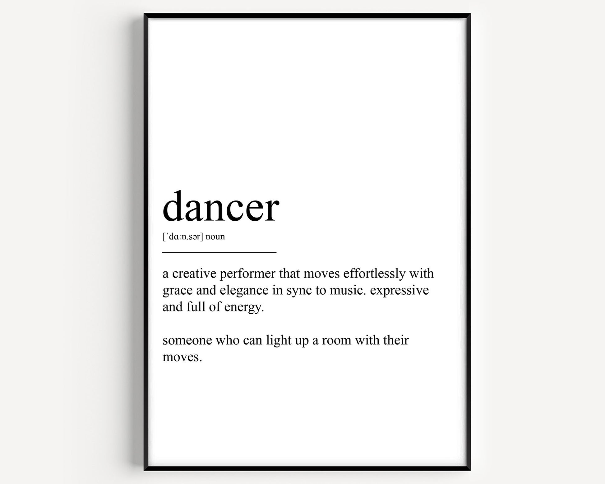 Dancer Definition Print - Magic Posters