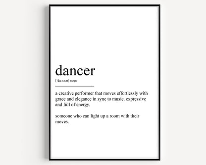 Dancer Definition Print - Magic Posters