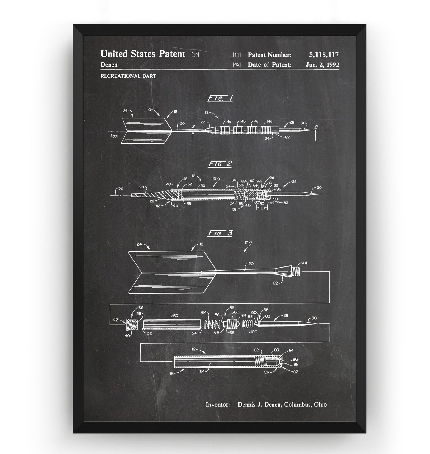 Dart 1992 Patent Print - Magic Posters