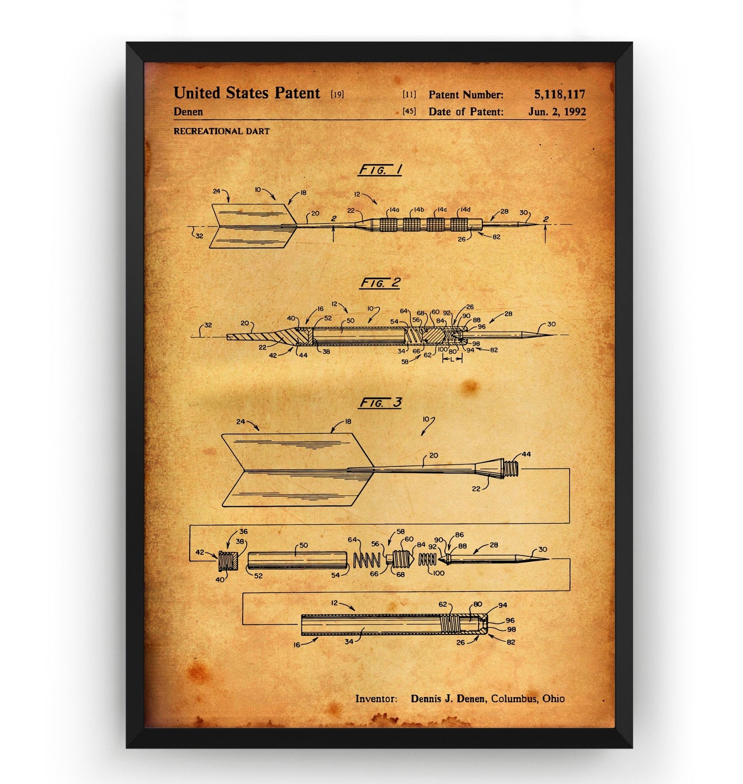 Dart 1992 Patent Print - Magic Posters