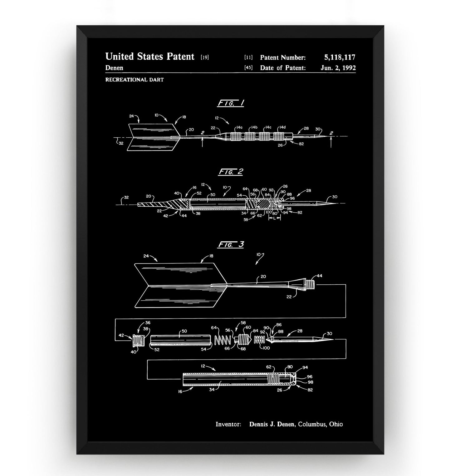 Dart 1992 Patent Print - Magic Posters