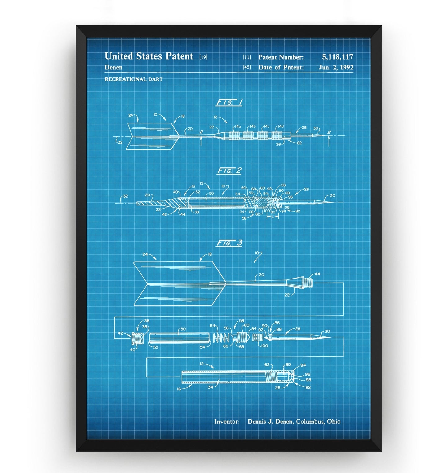 Dart 1992 Patent Print - Magic Posters