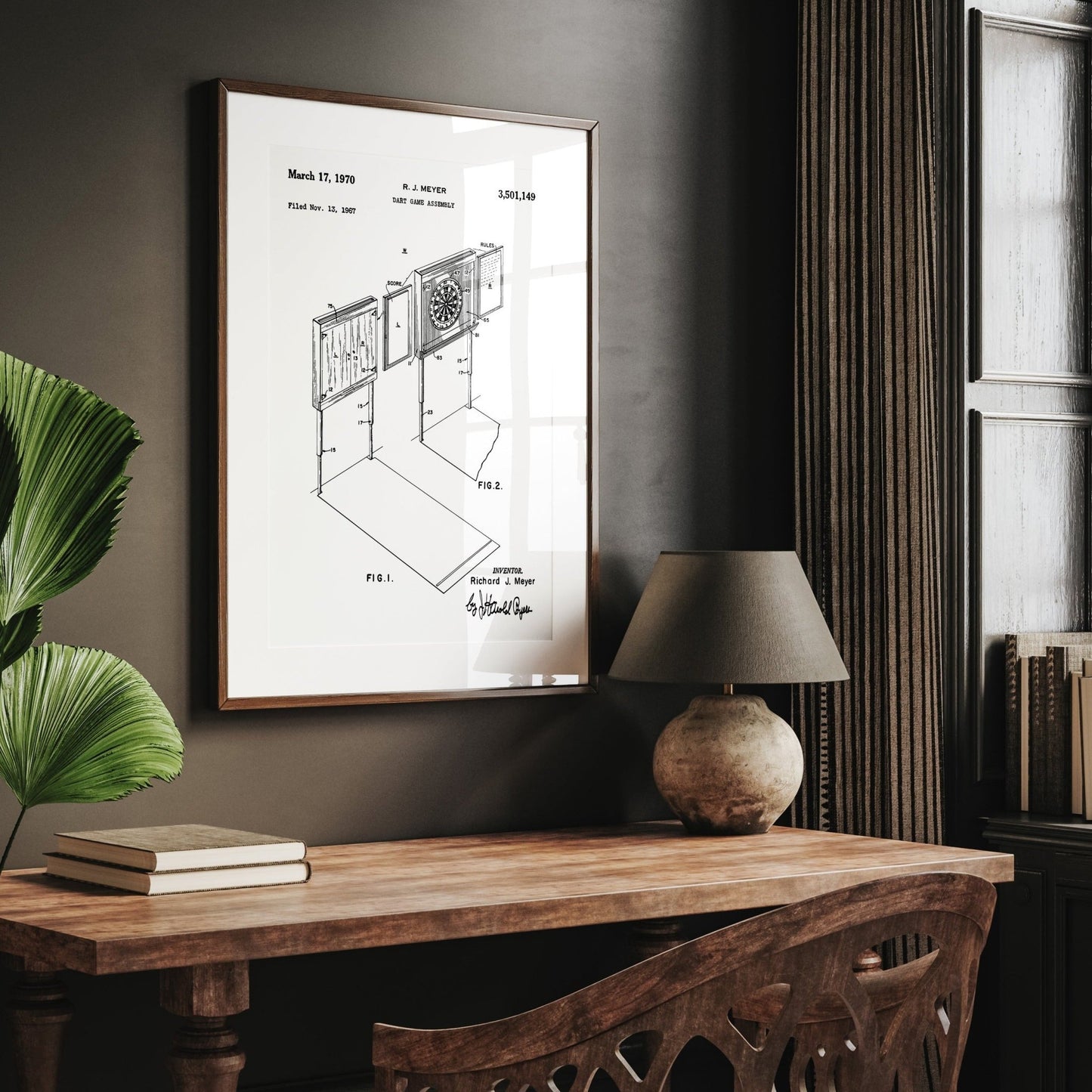 Dartboard 1970 Patent Print - Magic Posters