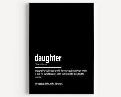 Daughter Definition Print V2 - Magic Posters