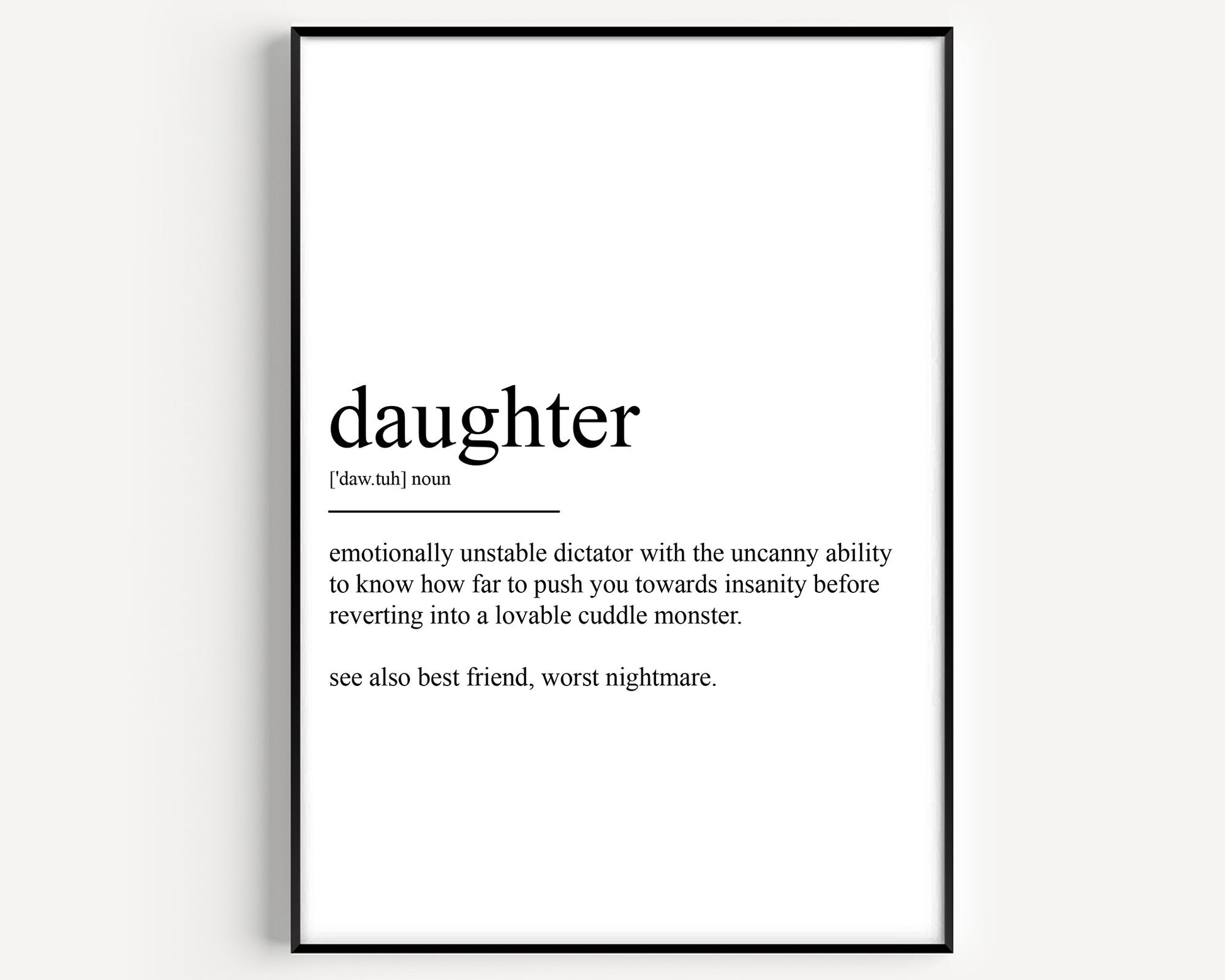 Daughter Definition Print V2 - Magic Posters