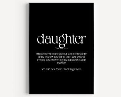 Daughter Definition Print V2 - Magic Posters