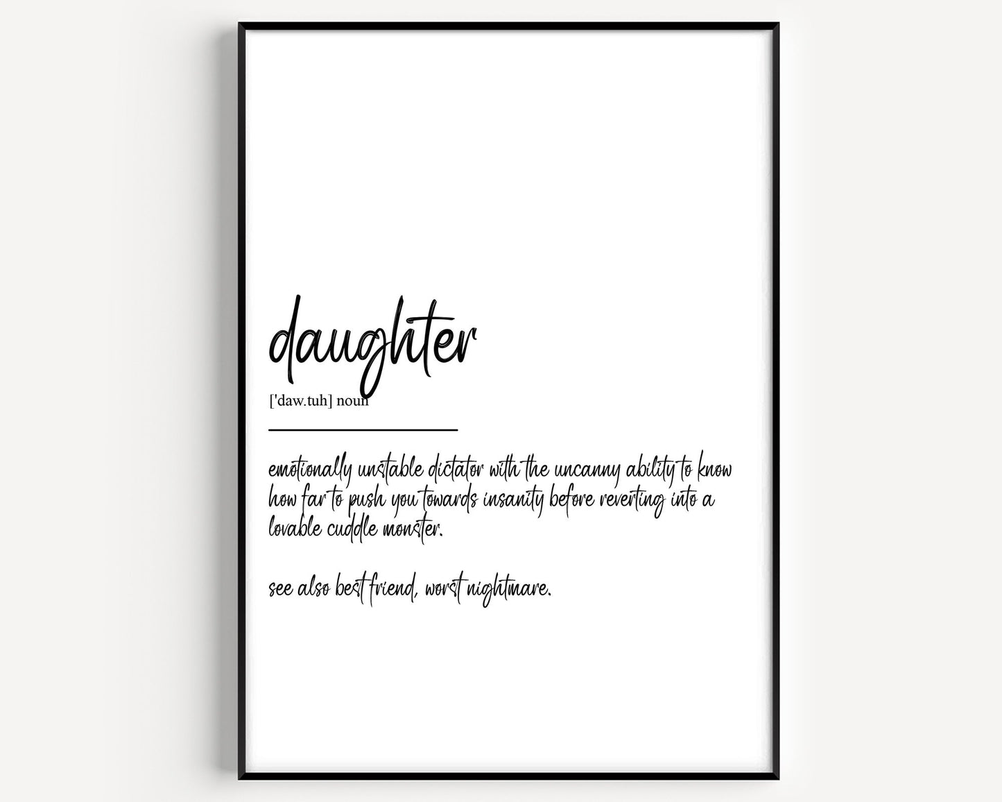 Daughter Definition Print V2 - Magic Posters