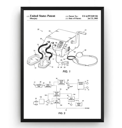 Defibrillator Patent Print - Magic Posters