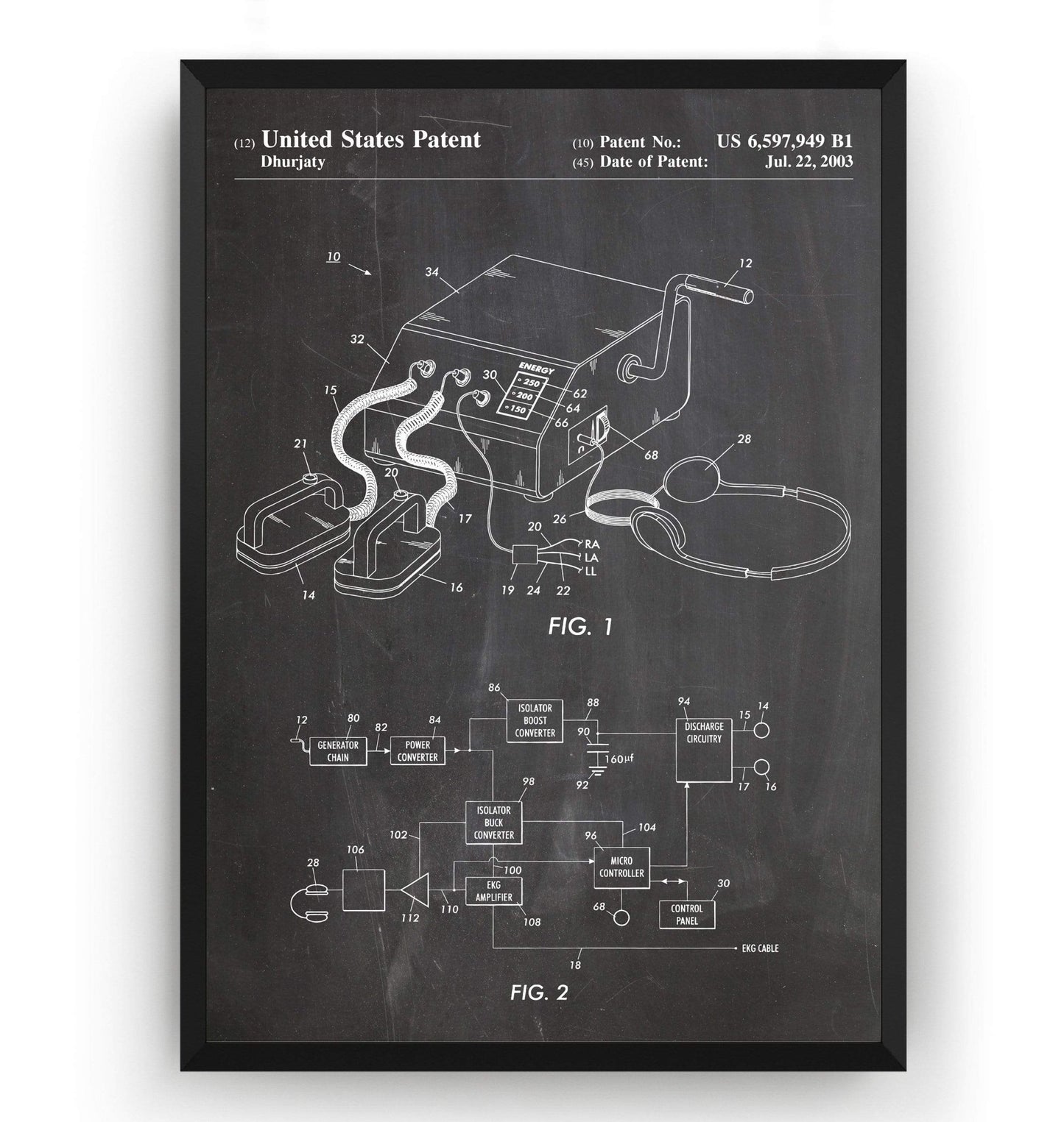 Defibrillator Patent Print - Magic Posters