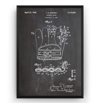 Denkert Baseball Glove Patent Print - Magic Posters