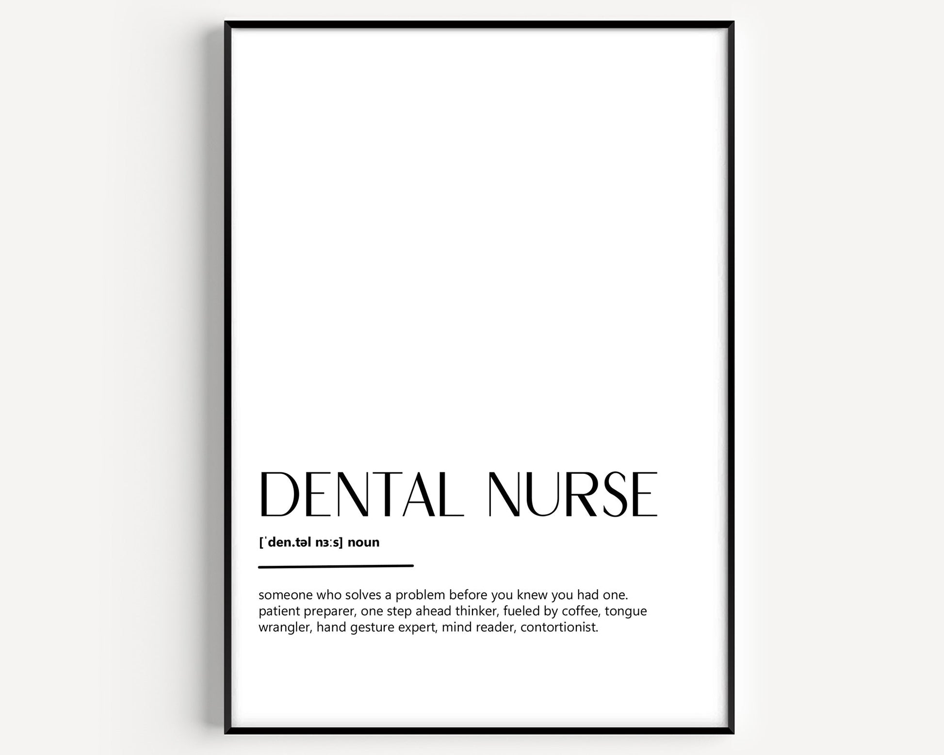 Dental Nurse Definition Print - Magic Posters