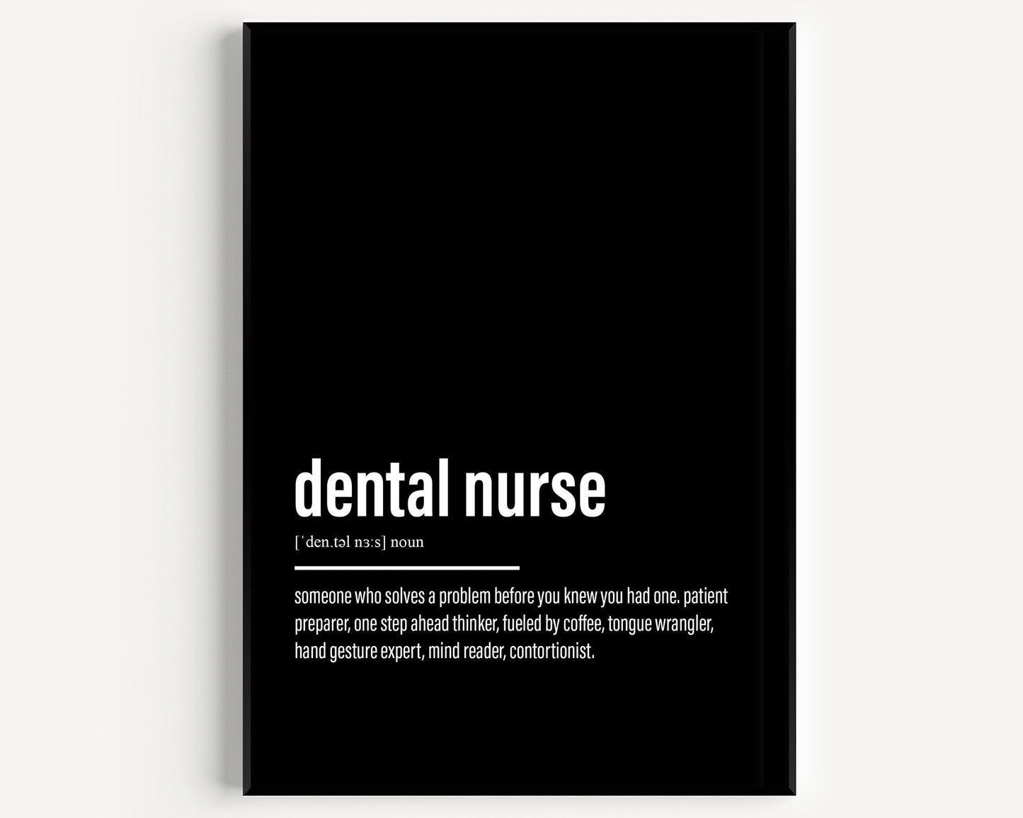 Dental Nurse Definition Print - Magic Posters