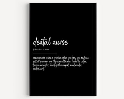 Dental Nurse Definition Print - Magic Posters