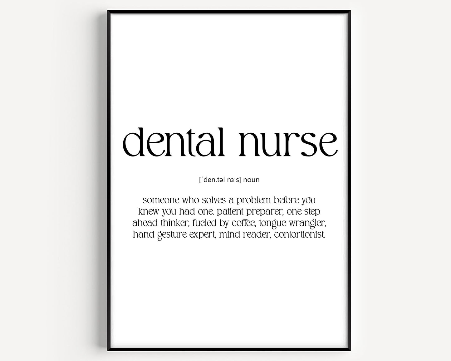 Dental Nurse Definition Print - Magic Posters