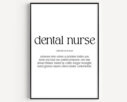 Dental Nurse Definition Print - Magic Posters