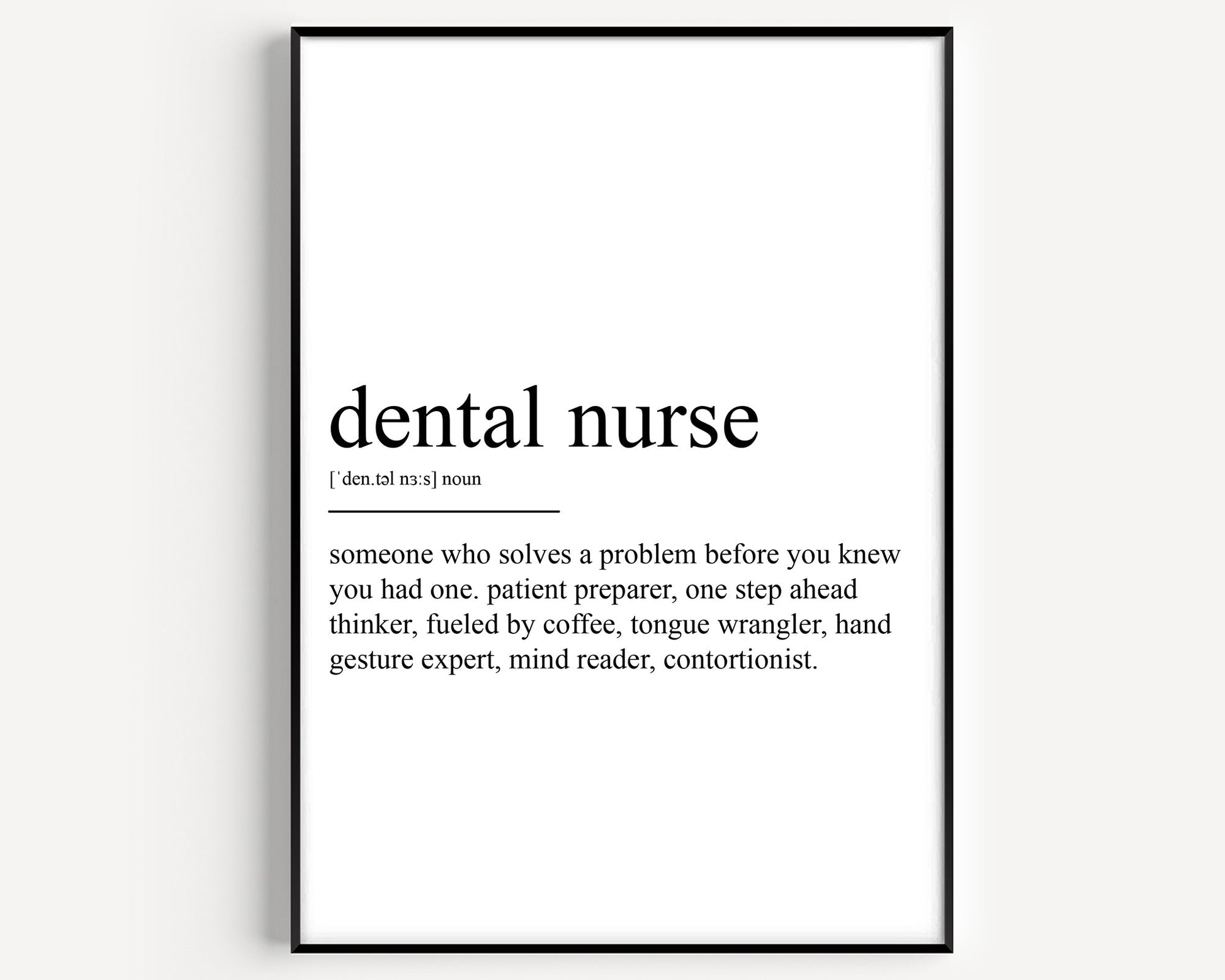 Dental Nurse Definition Print - Magic Posters