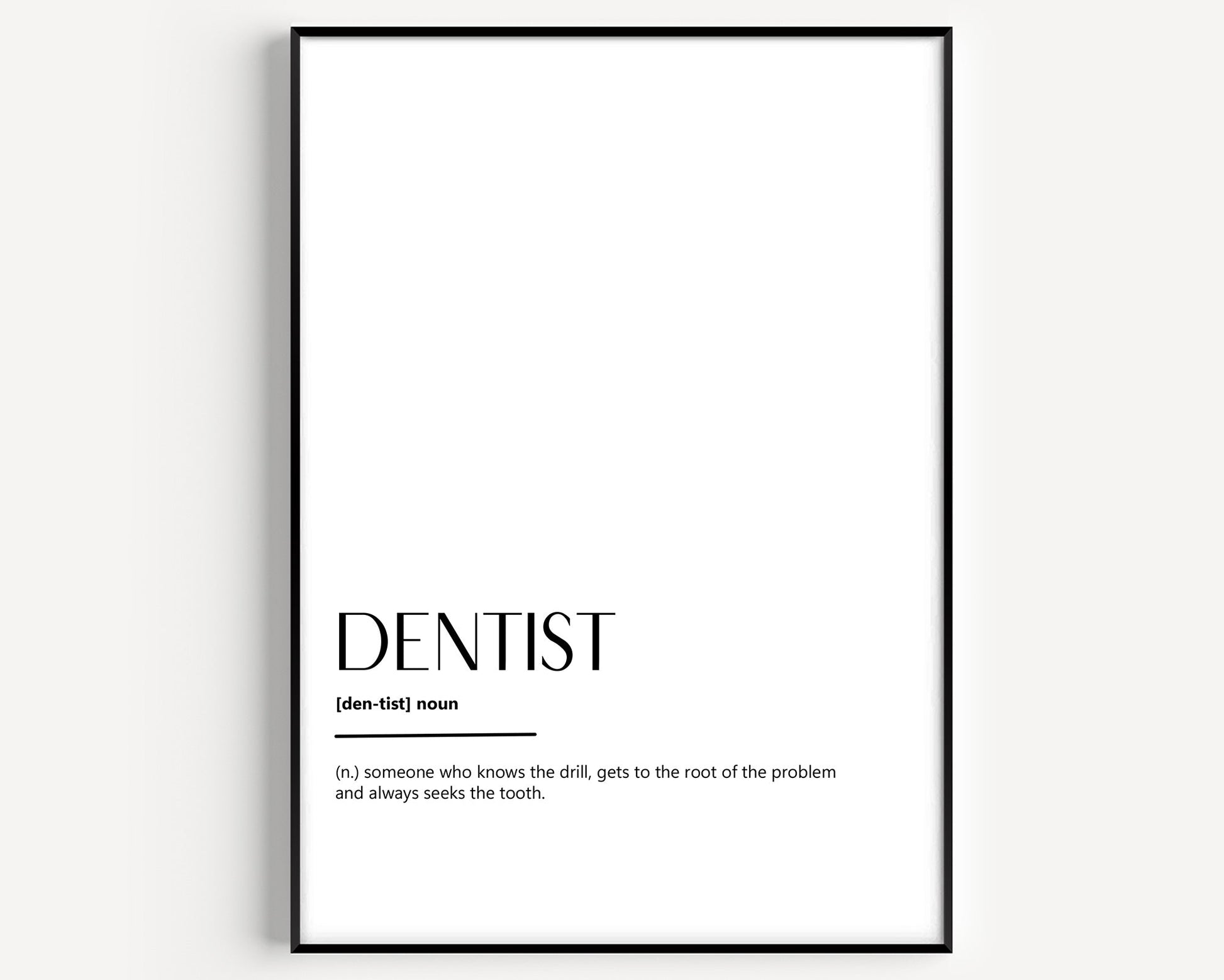 Dentist Definition Print - Magic Posters