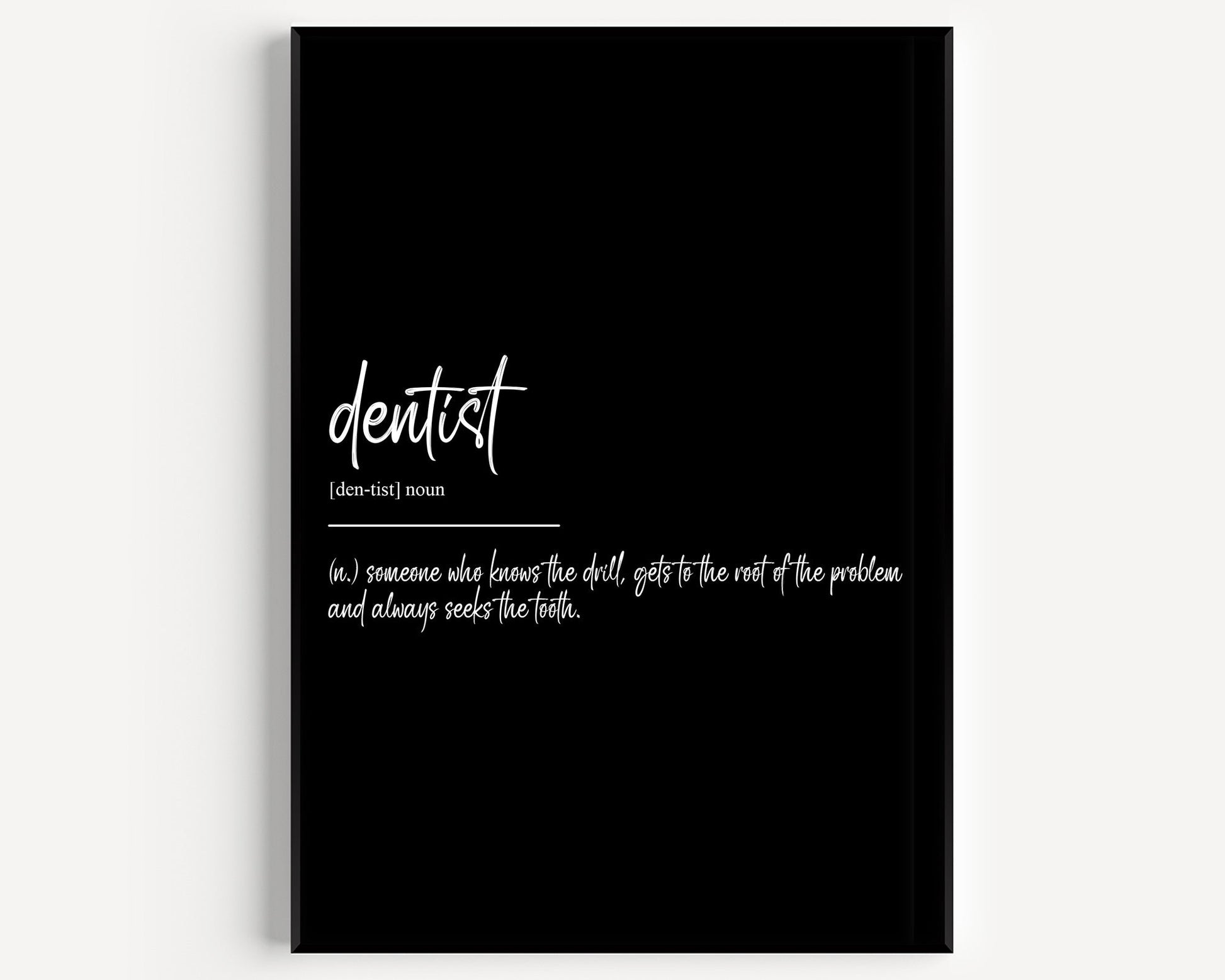 Dentist Definition Print - Magic Posters